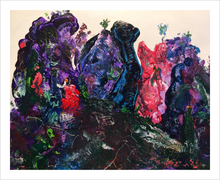 Load image into Gallery viewer, WITH THE MOTHERS ☼ Magdalen Painting {Art Print} Faith painting sacred feminine mountains South of France Provence painting by Virginia artist Dawn Richerson 8x10