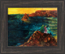 Load image into Gallery viewer, AGDE {Music of the Morning} ☼ Soul of France & Magdalen Painting {Art Print} Faithscapes painting by Virginia artist Dawn Richerson South of France coastal painting 8x10 framed