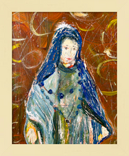 Load image into Gallery viewer, ALL SHE CARRIED IN HER HEART ☼ Magdalen Painting {Art Print} Faithscapes painting young Mary Magdalen by Virginia artist Dawn Richerson 8x10 framed