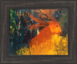 GENTLE GUARDIAN ☼ Soul of France & Magdalen Deer Painting {Art Print} by Virginia artist Dawn Richerson 8x10 framed
