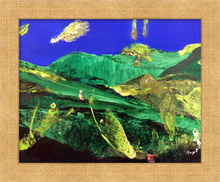 Load image into Gallery viewer, HER RETREAT TO WILDNESS ☼ Magdalen Painting {Art Print} Faithscapes painting South of France mountains by artist Dawn Richerson 8x10 framed