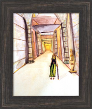 Load image into Gallery viewer, Hollowed in the Hallowed Halls ☼ Magdalen Painting {Art Print} Art Print Faithscapes Painting Magdalen Egypt Alexandria Mystery School Dawn Richerson framed 8x10
