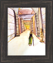 Load image into Gallery viewer, Hollowed in the Hallowed Halls ☼ Magdalen Painting {Art Print} Art Print Faithscapes Painting Magdalen Egypt Alexandria Mystery School Dawn Richerson framed 8x10