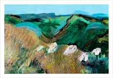 Load image into Gallery viewer, Fertile Field - Loughcrew painting - Ireland sheep painting by Dawn Richerson - 8x12