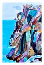 Load image into Gallery viewer, THE CLIMB ☼ Soul of Ireland Painting Ring of Kerry painting Skellig Michael painting Dawn Richerson Art 8x12