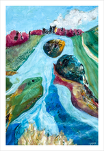 Load image into Gallery viewer, LIBERTY LAKE: What Swims Free in Me - Liberty Lake painting Bedford Virginia art 8x12