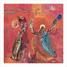 Load image into Gallery viewer, BORN OF FIRE ☼ Heart of America Spirit of the Southwest Painting {Art Print} by Virginia artist Dawn Richerson 8x8