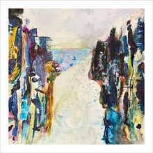 Load image into Gallery viewer, Into the Land of Giants - Antrim Coast Northern Ireland - Giant's Causeway painting Dawn Richerson 8x8