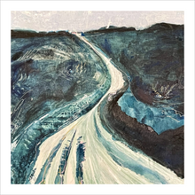 Load image into Gallery viewer, Lonely Highway Ireland painting - County Donegal travel - Journeys painting Dawn Richerson 8x8