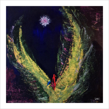 Load image into Gallery viewer, BIRDS OF A FEATHER ☼ Spirited Life Animal Kingdom Bird Painting {Art Print} Dreams for a New World painting by Virginia artist Dawn Richerson 8x8