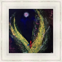 Load image into Gallery viewer, BIRDS OF A FEATHER ☼ Spirited Life Animal Kingdom Bird Painting {Art Print} Dreams for a New World painting by Virginia artist Dawn Richerson 8x8 framed