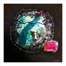Load image into Gallery viewer, RUMINATIONS ☼ Spirited Life Rumi Painting {Art Print} mixed media from Virginia artist Dawn Richerson 8x8