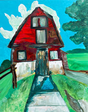 Load image into Gallery viewer, Mother of Liberty red barn Bedford architecture Blue Ridge Blessings Original Painting {Art Prints}{Collection Originals} Bedford Virginia Painting • Falling Creek Park