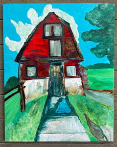 Mother of Liberty red barn Bedford architecture Blue Ridge Blessings Original Painting {Art Prints}{Collection Originals} Bedford Virginia Painting • Falling Creek Park