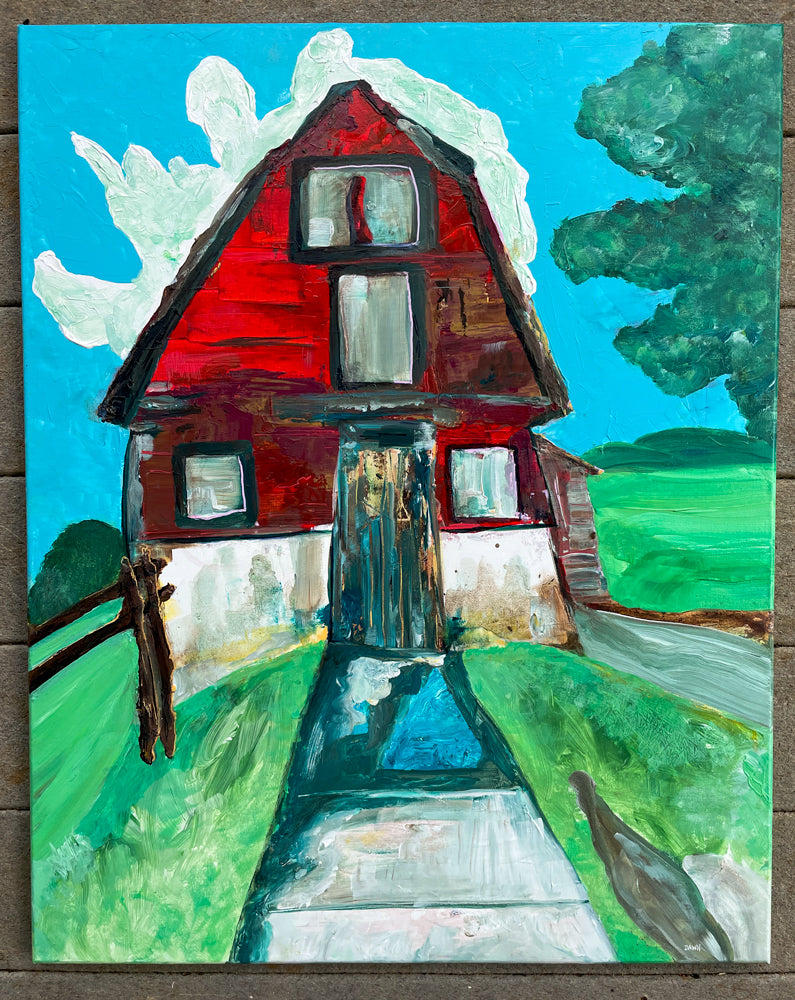 Mother of Liberty red barn Bedford architecture Blue Ridge Blessings Original Painting {Art Prints}{Collection Originals} Bedford Virginia Painting • Falling Creek Park