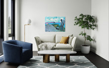 Load image into Gallery viewer, Balancing Ireland Painting In Situ Living Room