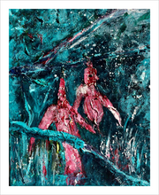 Load image into Gallery viewer, SPRING'S CHILLY RECEPTION ☼ Soul of Ireland Painting {Art Print} winter painting from Virginia artist Dawn Richerson flower painting Irish Spring Winter nature scene