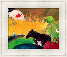 Load image into Gallery viewer, THE DONKEY'S DREAM ☼ Spirited Life Painting {Art Print} donkey painting by Virginia artist Dawn Richerson children's room art 8x10 framed