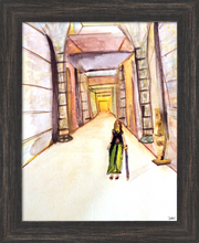 Load image into Gallery viewer, Hollowed in the Hallowed Halls ☼ Magdalen Painting {Art Print} Art Print Faithscapes Painting Magdalen Egypt Alexandria Mystery School Dawn Richerson framed 11x14