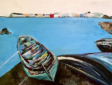 Load image into Gallery viewer, The Green Boat - Galway Bay Painting - Ireland painting by Dawn Richerson