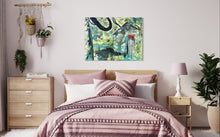 Load image into Gallery viewer, House in the Woods Soul of Ireland painting - Irish cottage painting by Dawn Richerson in Situ Bedroom