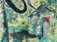 Load image into Gallery viewer, House in the Woods Soul of Ireland painting - Irish cottage painting by Dawn Richerson