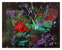 Load image into Gallery viewer, LIFE IS MESSY, LET IT BE ☼ Spirited Life Painting {Art Print} 8x10 Abstract Floral by Virginia artist Dawn Richerson 11x14