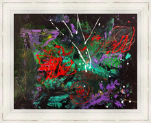 Load image into Gallery viewer, LIFE IS MESSY, LET IT BE ☼ Spirited Life Painting {Art Print} 8x10 Abstract Floral by Virginia artist Dawn Richerson 11x14 framed