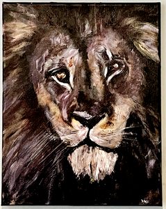 RETURN OF THE GOLDEN SON ☼ Animal Kingdom Lion Painting {Original}