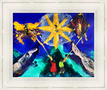 Load image into Gallery viewer, SECOND BIRTH ☼ Spirited Life Painting {Art Print} joys of childhood painting let's go fly a kite painting for children's room by Virginia artist Dawn Richerson 8x10 framed