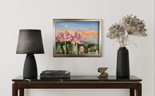 Load image into Gallery viewer, Side by Side Irish Flower painting View of Lough Allen in Situ 1