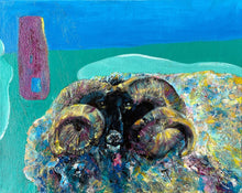 Load image into Gallery viewer, Silence Is Golden Clonmacnoise sheep Ireland painting Dawn Richerson