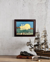 Load image into Gallery viewer, Skull Moon Ireland painting Dawn Richerson In Situ Closeup