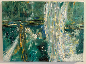 Spirits Surrendered Glencar Waterfall Paintings Dawn Richerson Ireland painting