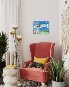 That You Might Have Life Clonmacnoise Soul of Ireland painting Dawn Richerson Living Room Chair