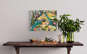 The Deluge Blue Ridge Blessings Original Painting {Art Prints}{Collection Originals} Bedford Virginia Painting • Claytor Nature Center Dawn Richerson nature painting in situ