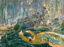 Load image into Gallery viewer, This Memory Alive in Me Glencar Lough Dobhar-chu  painting mythical Ireland painting by Dawn Richerson Count Leitrim painting series