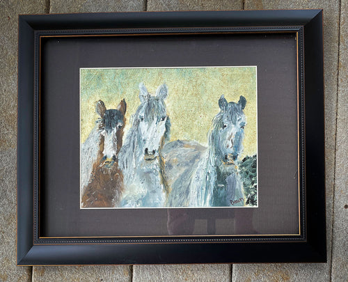 Three Amigos - Donegal Horse painting - Ireland painting by Dawn Richerson 