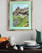 Load image into Gallery viewer, Watchers of the Holy Isle Skellig Michael Painting Ireland In Situ Dining