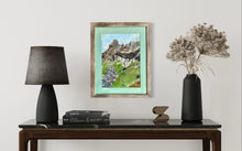 Load image into Gallery viewer, Watchers of the Holy Isle Skellig Michael Painting Ireland In Situ  Living Rooom
