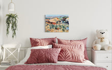 Load image into Gallery viewer, What Happened Here - County Donegal Painting - Ireland painting by Dawn Richerson in situ Bedroom