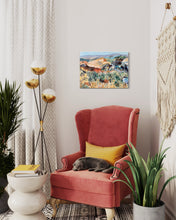 Load image into Gallery viewer, What Happened Here - County Donegal Painting - Ireland painting by Dawn Richerson in situ Living Room Chair