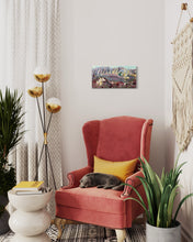 Load image into Gallery viewer, Where I Lay Down to Rest Ireland Painting Derryveagh Mountains Glenveigh National Park Painting in situ living room chair