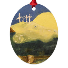 Load image into Gallery viewer, Skull Moon Over Arigna ☼ Soul of Ireland Metal Ornament Ornament New Dawn Studios Double Sided Oval