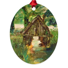 Load image into Gallery viewer, Where Fairies Gather ☼ Soul of Ireland Metal Ornament Ornament New Dawn Studios Double Sided Oval