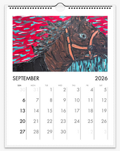 Load image into Gallery viewer, 2026 Animal Calendar - Animal Paintings Dawn Richerson Art September Horse painting
