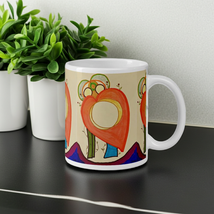 Two Peas in a Pod of Life Art of Love Mug - gift for partner, boyfriend or girlfriend