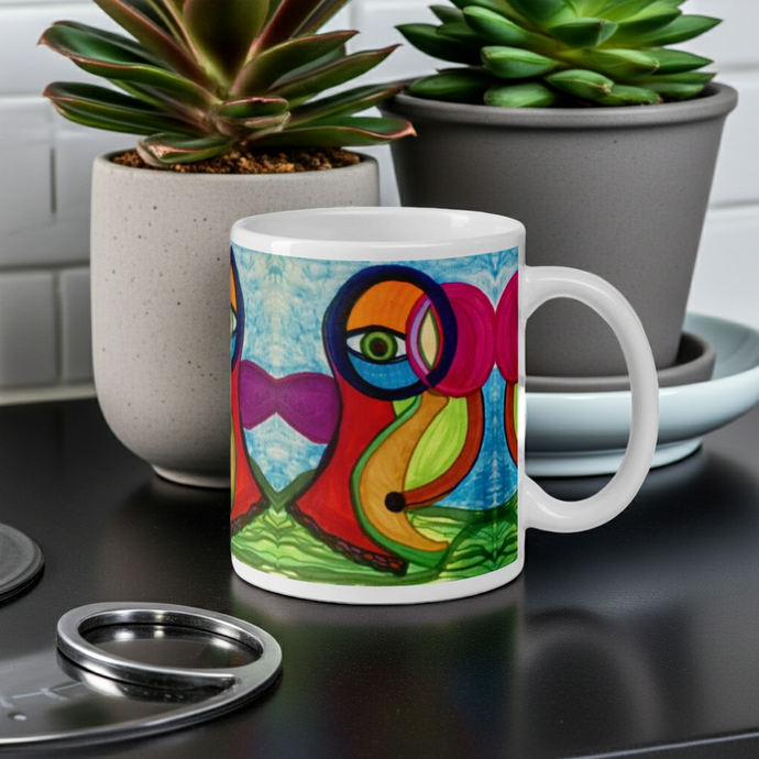 Dancers in Time Art of Love Mug - gift for partner, boyfriend or girlfriend