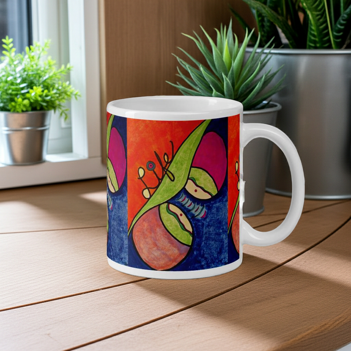 Two Peas in a Pod of Life Art of Love Mug - gift for partner, boyfriend or girlfriend