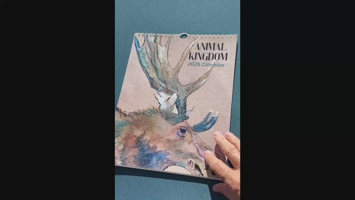 2026 Animal Calendar - Animal Art Calendar for Kid's Room or Add Color to any room